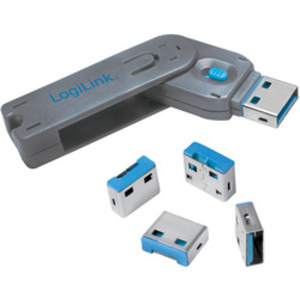 LogiLink Verrou de sécurité USB, 1 clé / 4 verrous