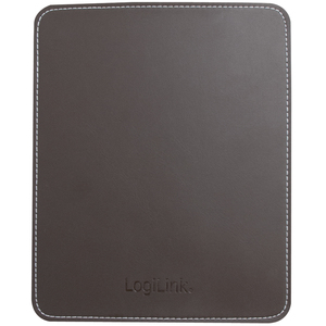 LogiLink Tapis de souris dans un design en cuir, noir