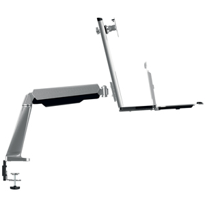 LogiLink Poste de travail assis-debout, pour 1 écran, argent