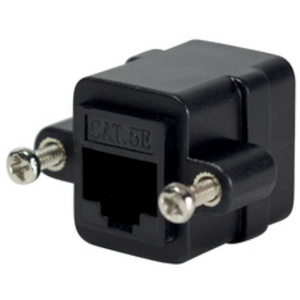 LogiLink Connecteur de câbles Patch à bride, Cat.5, noir