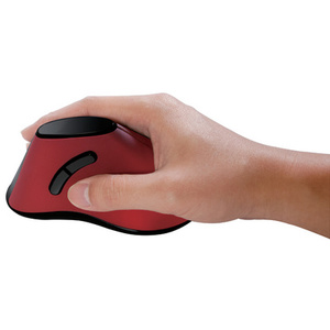 LogiLink Souris optique Ergonomic, sans fil, rouge / noir