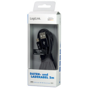 LogiLink Câble de charge & données, USB-micro USB mâle, 1,0m