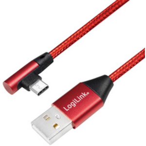 LogiLink Câble USB 2.0, USB-A - USB-C mâle, 0,3 m, noir