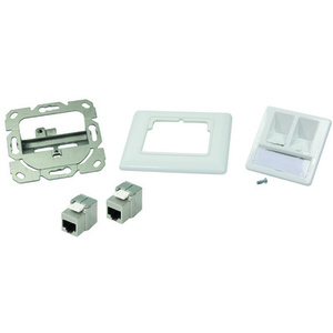 LogiLink Boîte de raccordement, cat.6A, 2 x RJ45, blanc
