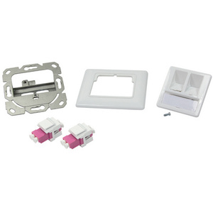 LogiLink Boîte de raccordement, 2 x raccord double LC, blanc