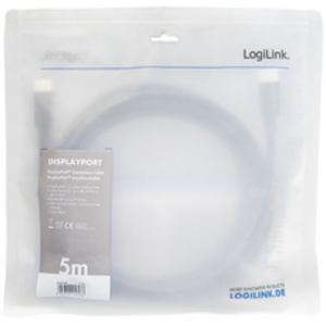 LogiLink Câble de raccordement DisplayPort 1.4, 5,0 m, noir