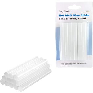 LogiLink Bâton de colle, diamètre de 11,2 mm, transparent
