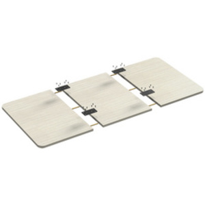 LogiLink Plateau de table, 3 parties, bois naturel