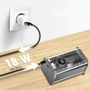 LogiLink Powerbank avec écran, 10.000 mAh, noir