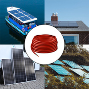 LogiLink Câble d'installation pour panneau solaire, rouge