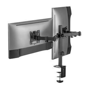 LogiLink Support double écran, longueur bras: 376 mm, noir