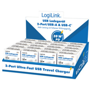 LogiLink Set de chargeurs rapides double USB, blanc
