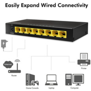 LogiLink Switch de bureau Gigabit Ethernet, 8 ports, noir