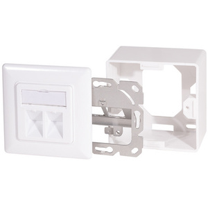 LogiLink Prise RJ45 cat.6, 2x RJ45, blindé, blanc