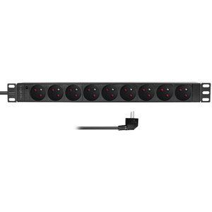 LogiLink Multiprise 19', 9 prises, sans interrupteur, noir