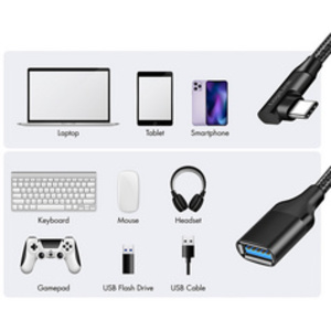 LogiLink Câble adaptateur USB 3.2 Gen2, USB-C - USB-A, 0,2 m