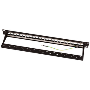 LogiLink Panneau de brassage Keystone 19', 24 ports, blindé