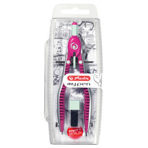 herlitz Compas à réglage rapide my.pen, lilas/menthe