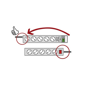 brennenstuhl Multiprise 'Super-Solid' 5 prises, argent  - 32909