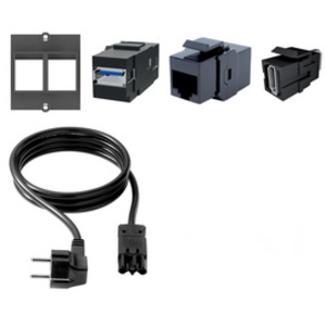 BACHMANN Câble d'alimentation, confectionné, 5 mètres, noir