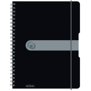 herlitz Cahier à spirales easy orga to go, A4, noir