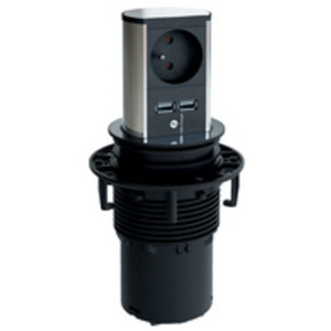 BACHMANN Système multiprise ELEVATOR, 1 UTE FR, 1 x USB