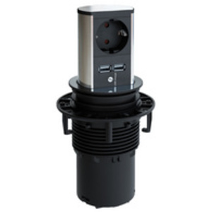 BACHMANN Système multiprise ELEVATOR, 1 UTE FR, 1 x USB