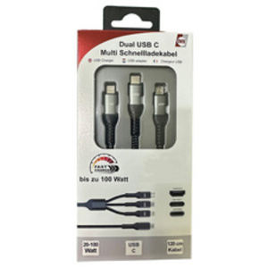 IWH Câble de charge 3 en 1, USB-A-Lightning/Micro USB/USB-C