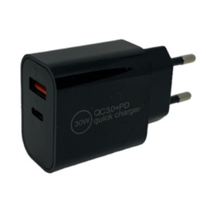 IWH Chargeur secteur USB-C, 1 USB-A / 1 USB-C, 30 W, blanc