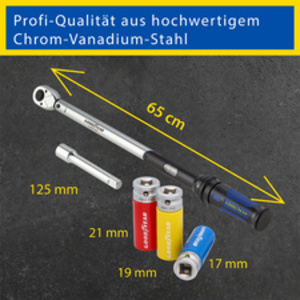 GOODYEAR Kit de changement de roue de voiture, 6 pièces