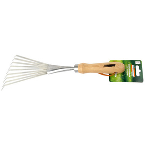 BRÜDER MANNESMANN Rateau à main, avec manche en bois