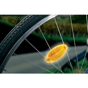 FISCHER Kit de réflecteurs pour rayons de vélo, orange