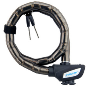 FISCHER Chaîne antivol pour vélo à maillons blindés, noir