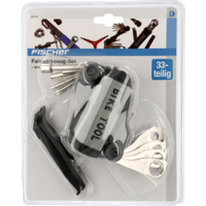 FISCHER Kit multi-outils & crevaison pour vélo, 32 pièces