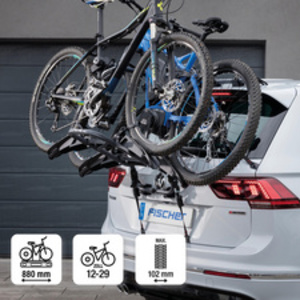 FISCHER Porte-vélos hayon, pour 2 vélos/VAE