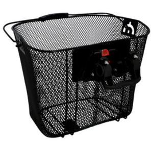 FISCHER Panier pour guidon de vélo, fixation rapide, noir