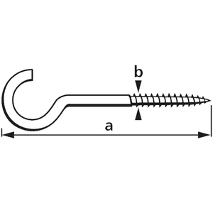 suki. Crochet plafond, cintré, 60 x 3,3 mm, galvanisé, 20