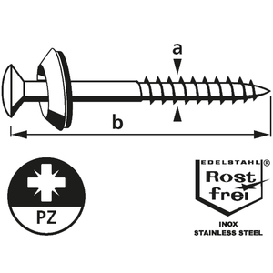 suki. Vis à t'le 4,5x25 mm, PZ2, 25 pièces