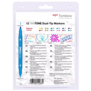 Tombow Feutre double pointe 'TwinTone' Rainbow, set de 12