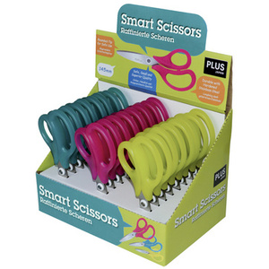 PLUS JAPAN Ciseaux, rond, longueur: 145 mm, présentoir de 24