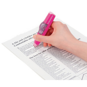 PLUS JAPAN Rouleau correcteur rechargeable 'MR', rose