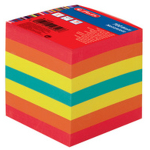 herlitz Bloc-notes cube, 90 x 90 mm, 80 g/m2, coloré  - 21624
