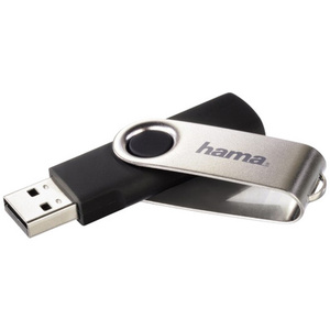 hama Clé USB 2.0 'Rotate', 128 GB, noir/argent  - 35455