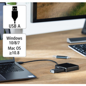 hama Hub USB 2.0, 4 ports, noir