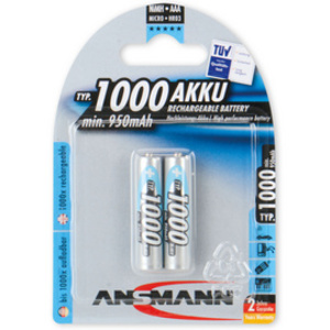 ANSMANN Pile rechargeable NiMH Premium, Micro AAA, 1.000 mAh  - 46293