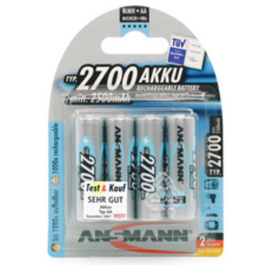 ANSMANN Pile rechargeable NiMH Premium, Mignon AA, 2.700 mAh