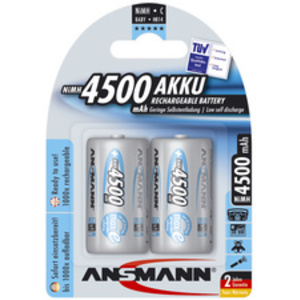 ANSMANN Pile rechargeable NiMH max E, Baby (C), 4.500 mAh