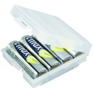 ANSMANN Boîte à piles à 4 compartiments, boîte de rangement