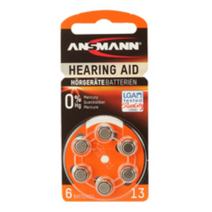 ANSMANN Pile bouton zinc-air 312 (PR-41), blister de 6