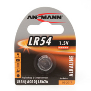 ANSMANN Pile bouton alcaline 'LR54', 1,5 Volt (V10GA)  - 40426